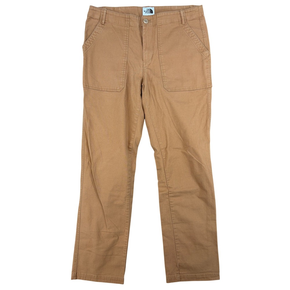 The North Face Womens Brown Cotton Stretch Utility Carpenter Pants Sz 8 Gorpcore